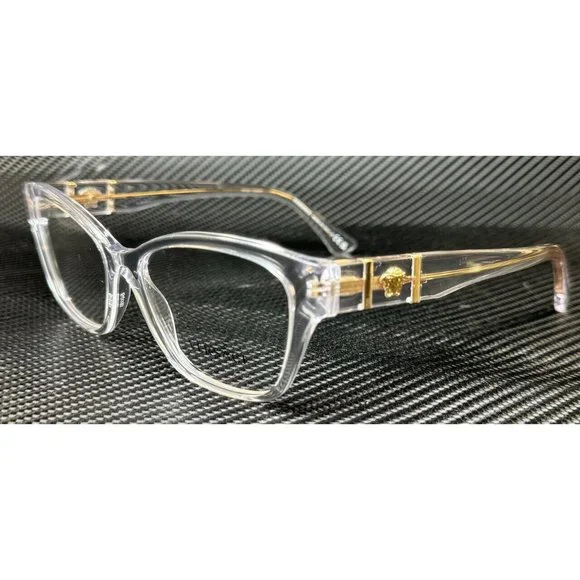New! Versace Womens Transparent Crystal Eyeglasses - Picture 5 of 5